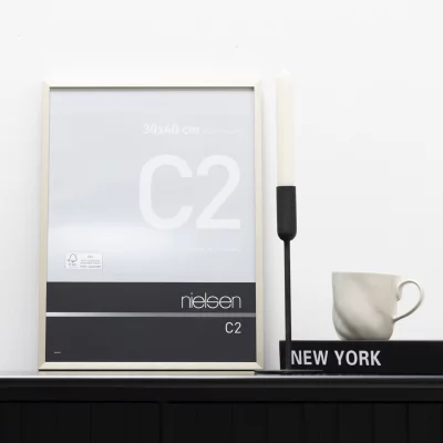 Hliníkový rám C2 10x15 cm | zlatá matná | normální sklo (2mm)