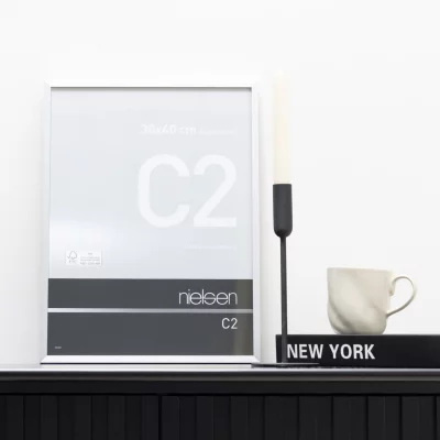 Aluminiumram C2 10x15 cm | silver matt struktur | Standardglas (2 mm)