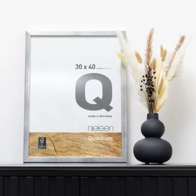 Fotoram Quadrum 13x18 cm | silver | Standardglas (2 mm)