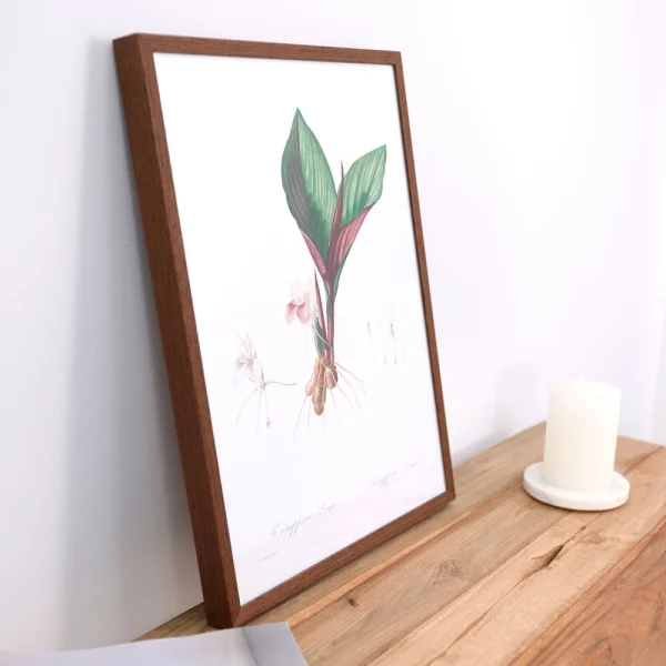 Alu Bilderrahmen BARTH - Serie 1125 - Maßanfertigung Eiche Echtfurnier natur | Normalglas (2 mm)