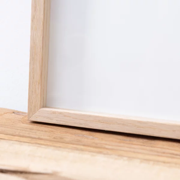 Alu-Bilderrahmen Barth NXT mit Distanzleiste, Serie 1131 - Maßanfertigung Eiche - Echtholzfurnier | Normalglas (2 mm)