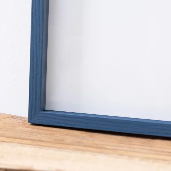 Alu-Bilderrahmen Barth NXT mit Distanzleiste, Serie 1131 - Maßanfertigung Marine - Furnier Holzoptik | Normalglas (2 mm)