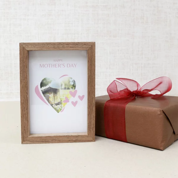 Cadre en bois (MDF) Elias 10x15 cm | brun | verre standard (2 mm)