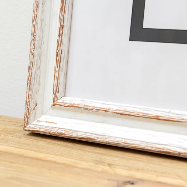 Holz-Bilderrahmen Pavel 50x70 cm | Weiß | Kunstglas (1 mm)