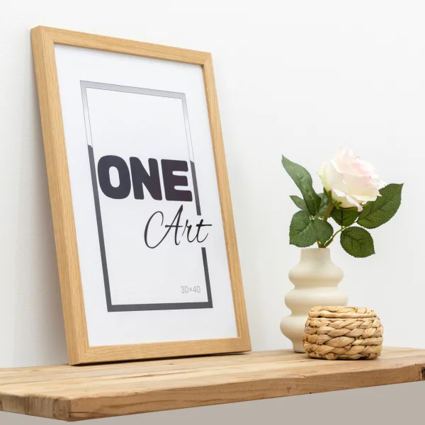 Holz-Bilderrahmen Aniela 50x70 cm | Eiche | Kunstglas (1 mm)