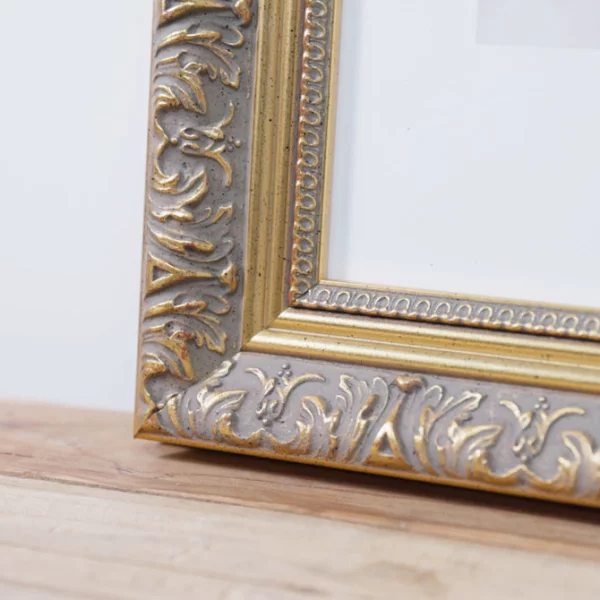 Exklusiver Holz-Bilderrahmen Bando nach Maß Gold | Normalglas (2 mm)