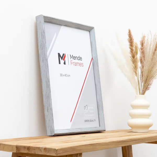 Holz-Bilderrahmen Mencuna 10x10 cm | Grau | Normalglas (2 mm)