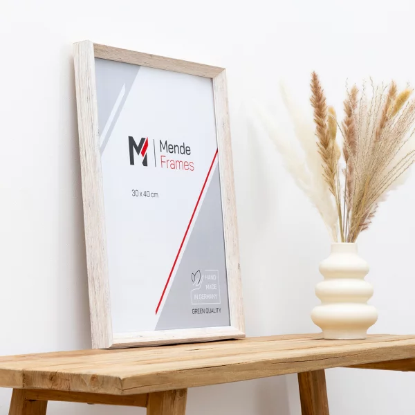 Holz-Bilderrahmen Mencuna 50x50 cm | Weiß | Normalglas (2 mm)