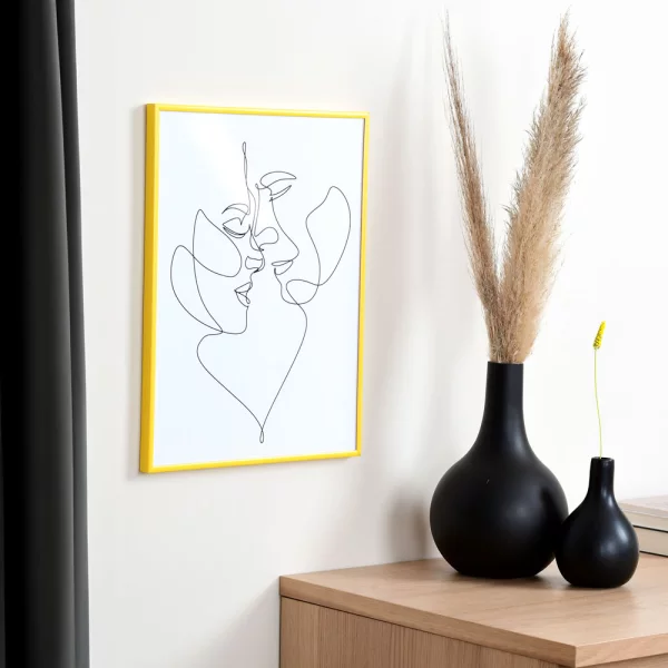 Cadre en plastique ART 42x59,4 cm (A2) | jaune | verre standard (2 mm)