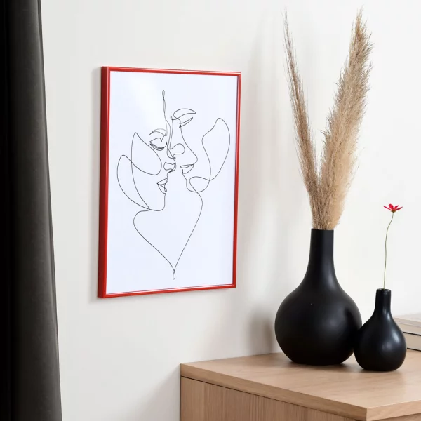 Kunststoff Bilderrahmen ART 30x40 cm | Rot | Normalglas (2 mm)