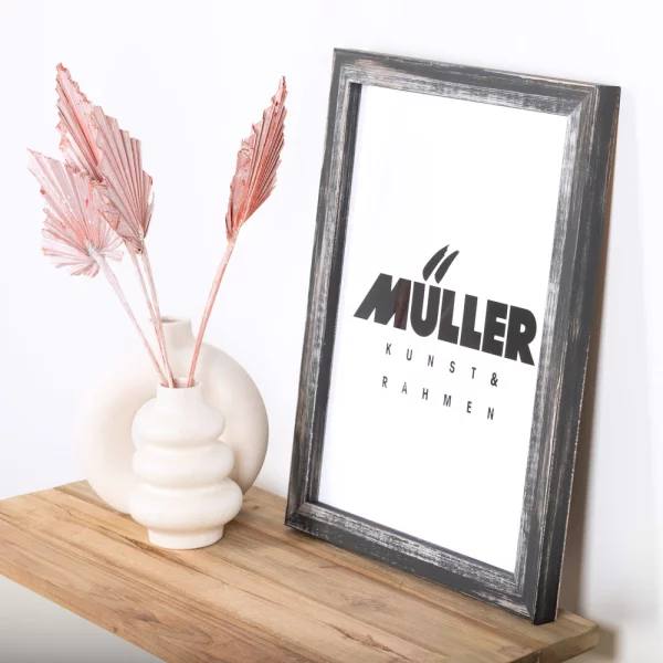 Holz-Bilderrahmen Rodgau nach Mass Weiß | Normalglas (2 mm)
