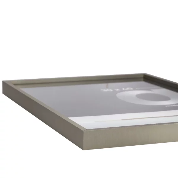 Alu Bilderrahmen Alpha 18x24 cm | Brushed Edelstahl | Museumsglas UV 70 entspiegelt