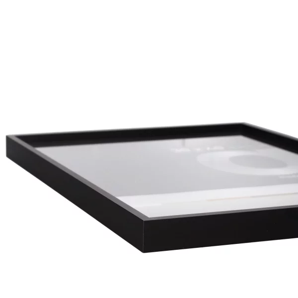 Alu Bilderrahmen Alpha 20x30 cm | Schwarz matt eloxiert | Normalglas (2 mm)