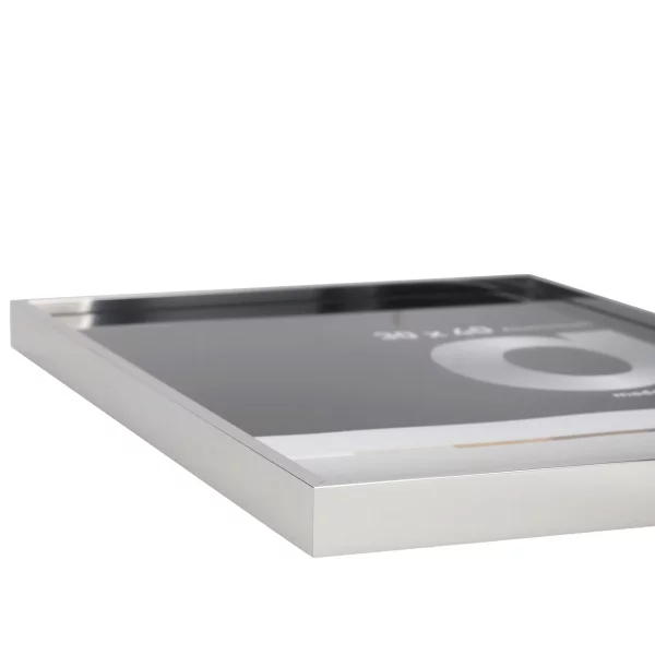 Alu Bilderrahmen Alpha 18x24 cm | Silber | Museumsglas UV 70 entspiegelt