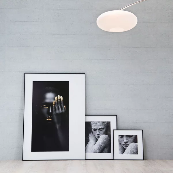 Cadre en aluminium profil alpha 40x50 cm | noir mat anodisé | verre standard (2 mm)