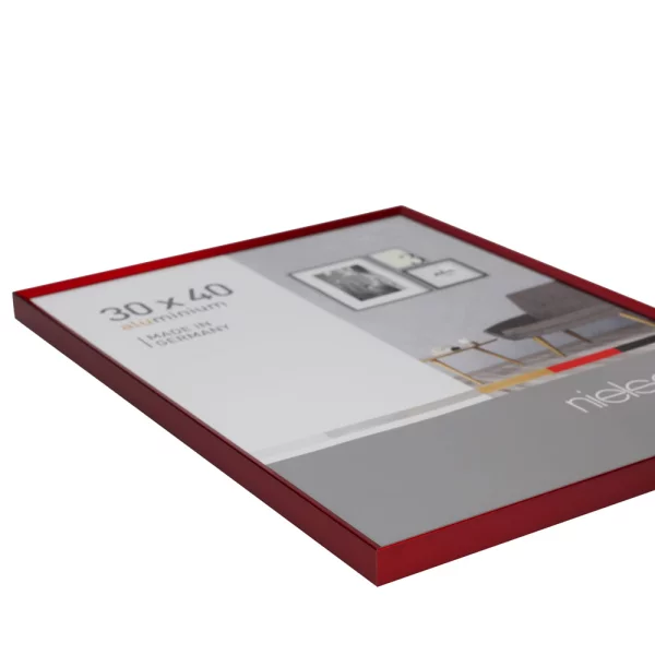 Cadre en aluminium Pixel 10x15 cm | rouge tornade | verre standard (2 mm)