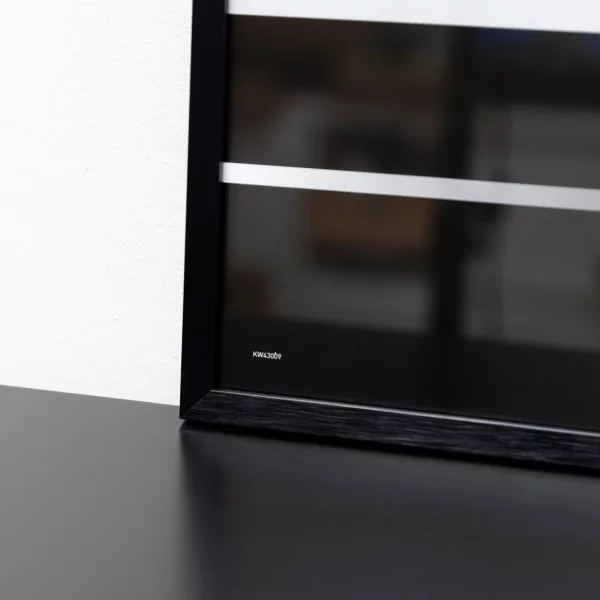 Alu-Bilderrahmen C2 40x50 cm | Struktur Schwarz matt | Normalglas (2 mm)