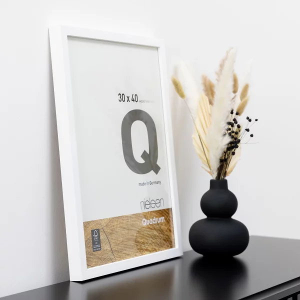 Fotorahmen Quadrum 13x18 cm | Weiß deckend | Normalglas (2 mm)