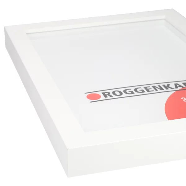 Houten lijst van beuk / esdoorn met afstandlijst 50x70 cm | beuk, wit | museumglas UV 70, optisch ontspiegeld (3 mm)