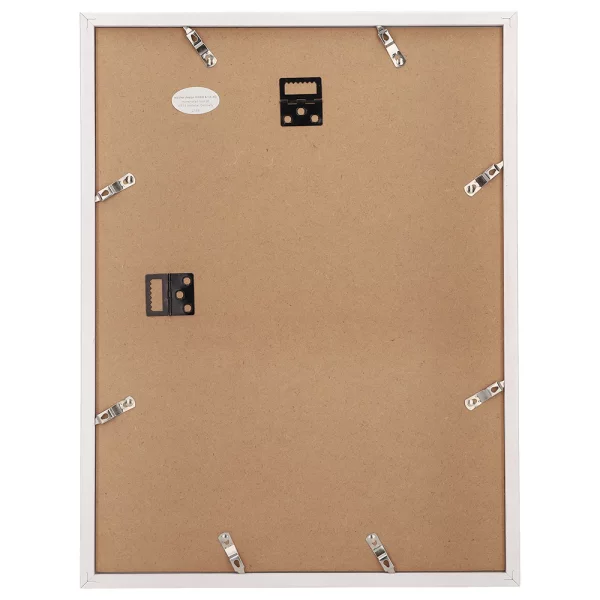 Holzrahmen Metropolis 20x30 cm | weiß-silber | Normalglas (2 mm)