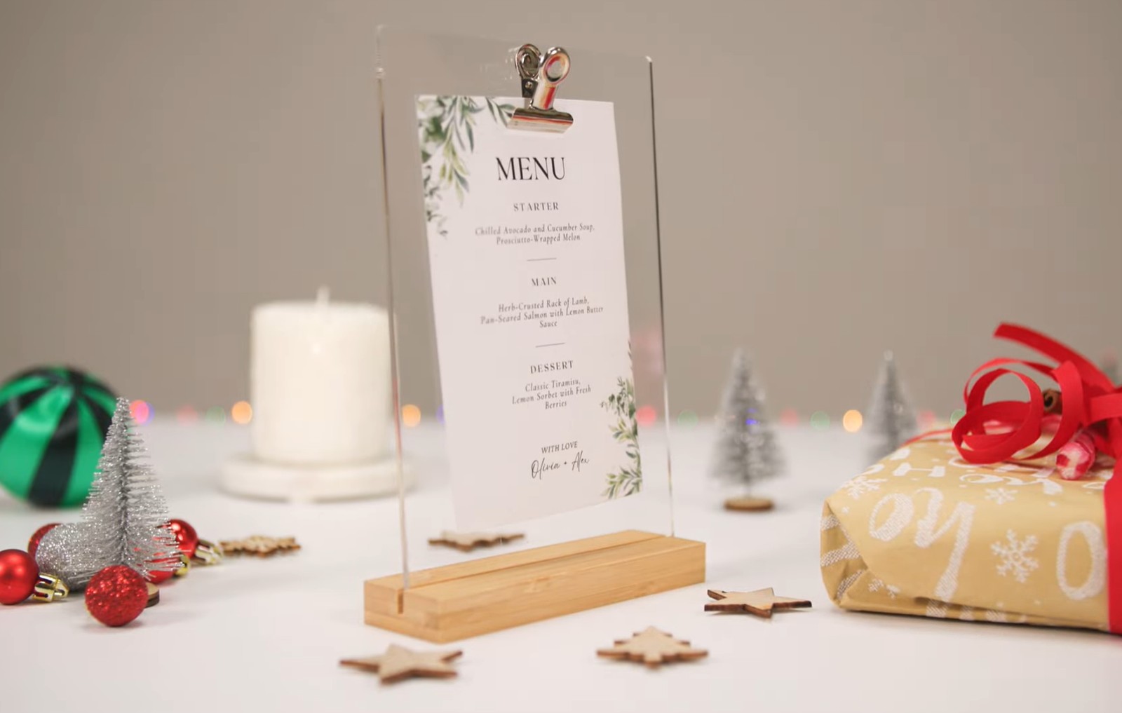 Acryl-tafelopstelling