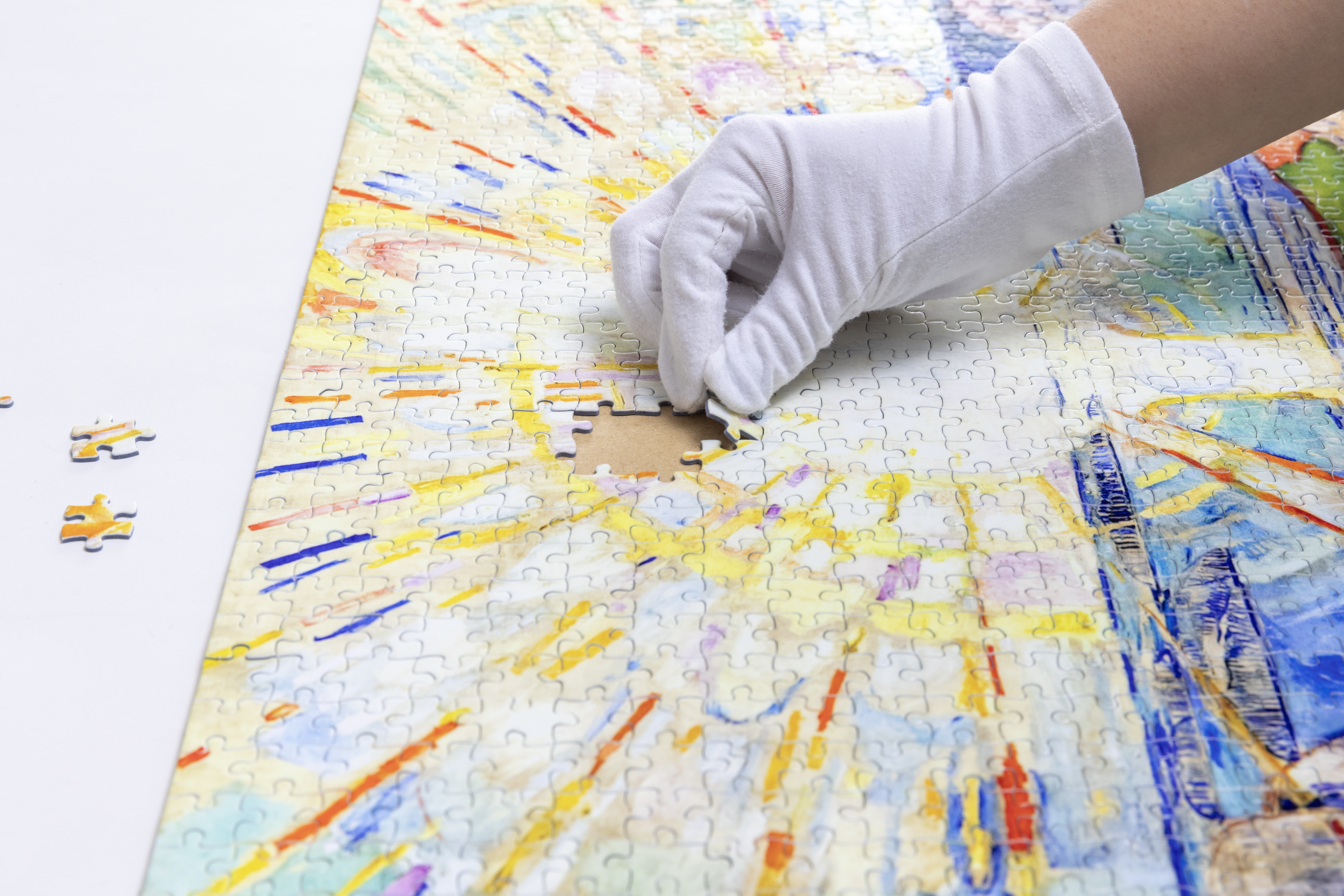 Auf der Rückwand puzzlen