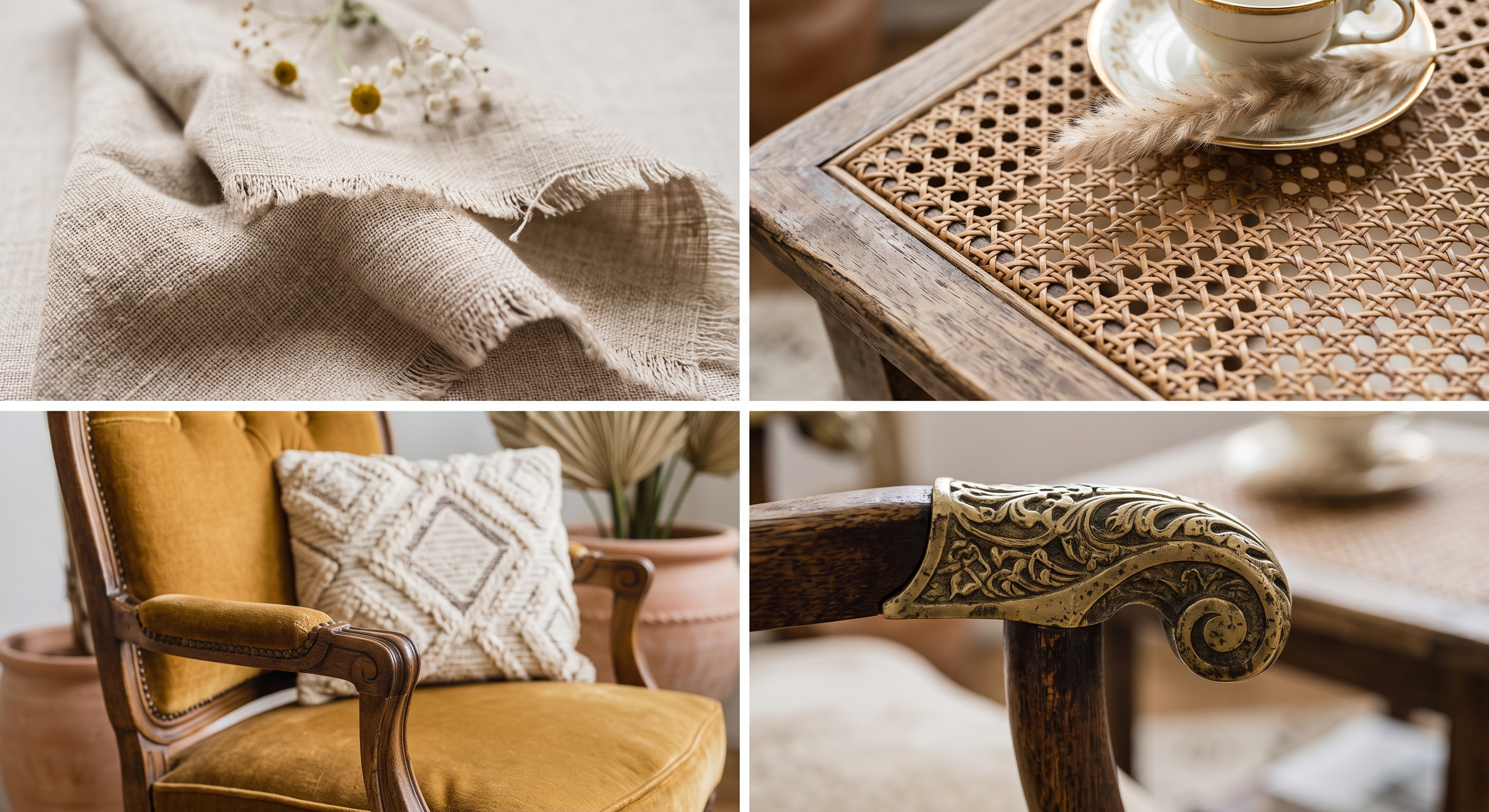 4 Oberflächen für Boho